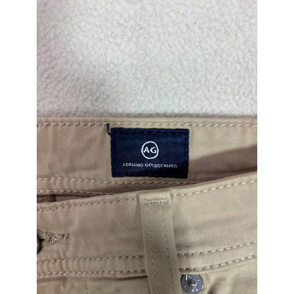 AG Adriano Goldschmied Mens Slim Straight Khaki Tan Pants Chinos 32x29 EUC - Picture 2 of 8